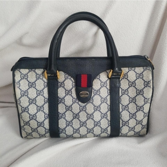 Authentic Vintage Gucci GG Monogram Supreme Sherry Web Ophidia Boston Doctor - Picture 2 of 16